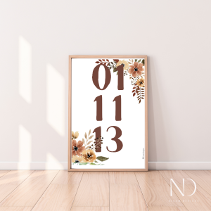 Affiche personnalisée Date