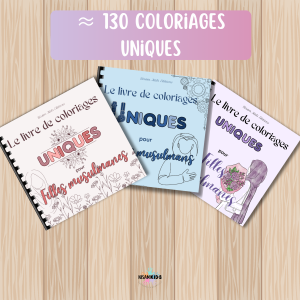 Lot de 3 cahiers de coloriages uniques